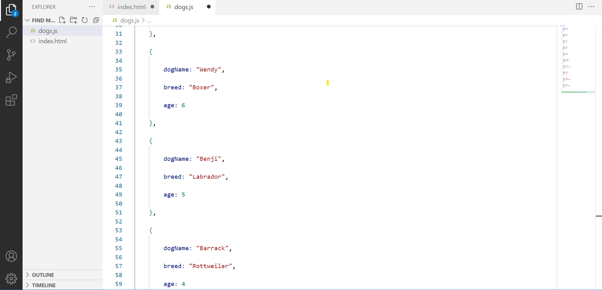 Solved I need help in displaying the array code on HTML | Chegg.com
