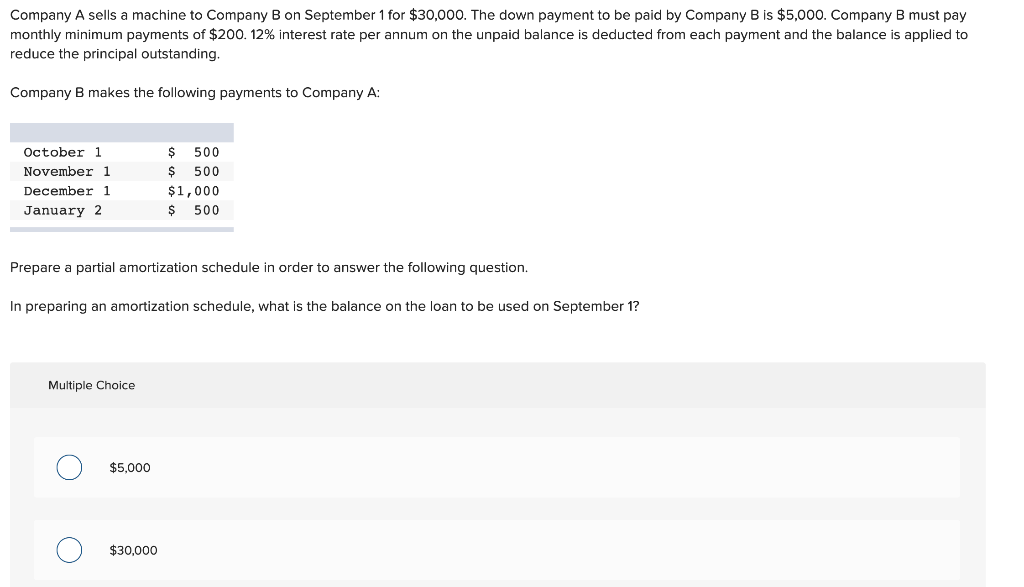 Solved Company A Sells A Machine To Company B On September 1 | Chegg.com
