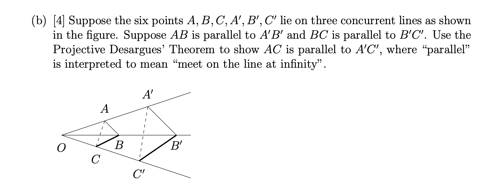 Solved 2 > 2 (b) [4] Suppose The Six Points A, B, C, А’, B', | Chegg.com