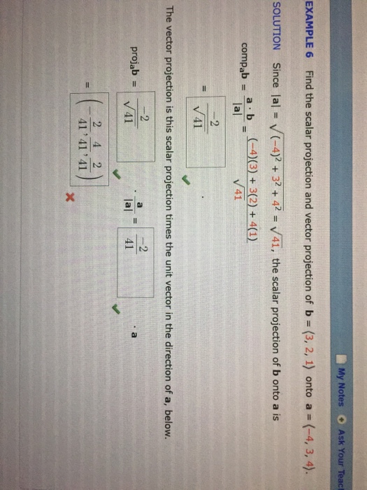 Solved Find the scalar projection and vector projection of b | Chegg.com