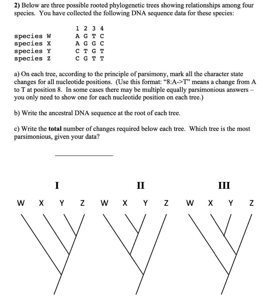 Solved 1) The tree below was produced from DNA sequence data Chegg com