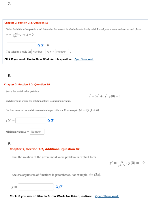Solved 7. Chapter 2, Section 2.2, Question 18 Solve the | Chegg.com