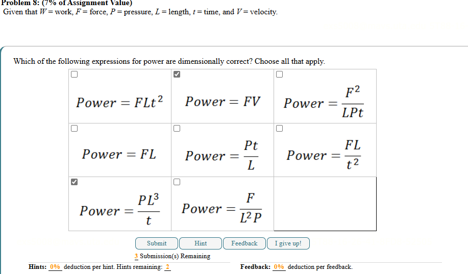 Which Of The Following Expressions Is Correct Solved Problem 8: (7% of Assignment Value)Given that W= | Chegg.com