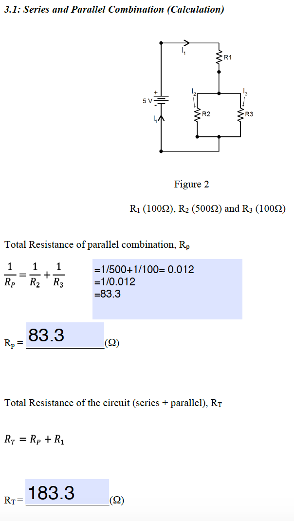 Parallel Combination Calculation Solved 3.1: Series and Parallel Combination (Calculation) R1 | Chegg.com