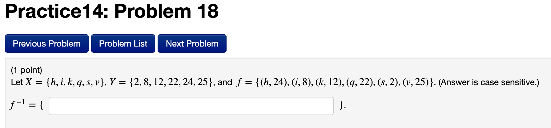 Solved Practice 14: Problem 18 Previous Problem Problem List | Chegg.com