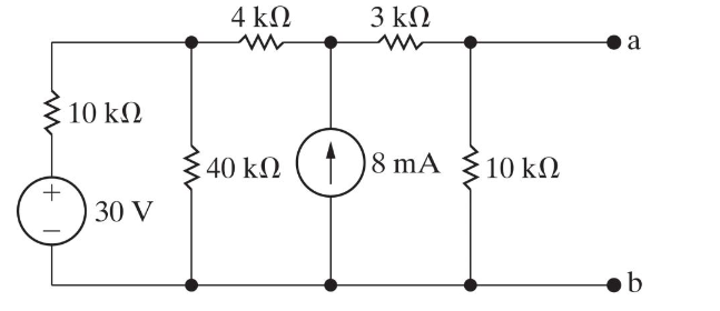 Solved 3 kΩ 4 kΩ w a 10 kΩ ξ40 kΩ 6 18 mA 10 ΚΩ + 30 V .b | Chegg.com