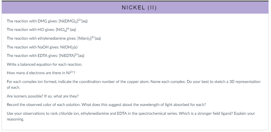 dmg reaction with nickel