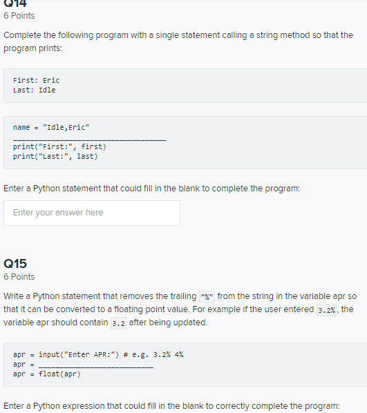 Solved 6 Points Complete the following program with a single | Chegg.com