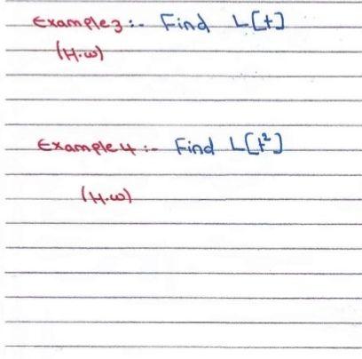 Solved Examplez. Find L[+] thiwt Example y find Lt) 14.w) | Chegg.com