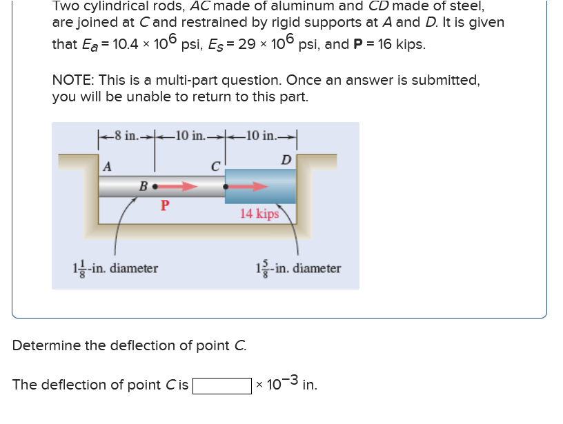 Solved Given the reaction at A is 10.7 kips and the reaction | Chegg.com