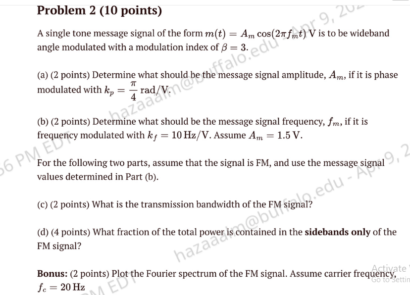 Solved Problem 2 (10 points) = is to be wideband A single | Chegg.com