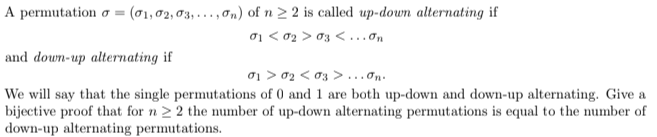 Solved A permutation σ=(σ1,σ2,σ3,…,σn) of n≥2 is called | Chegg.com