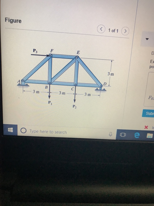 Solved consider the truss shown in (figure 1). Set P1= 6kN | Chegg.com