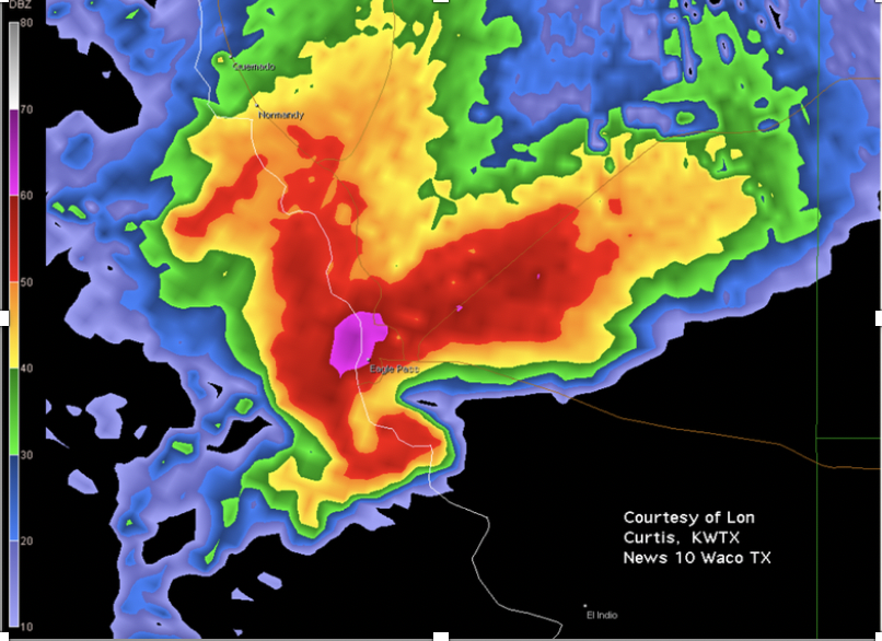 Solved Examine The Radar Image Below And Answer The | Chegg.com