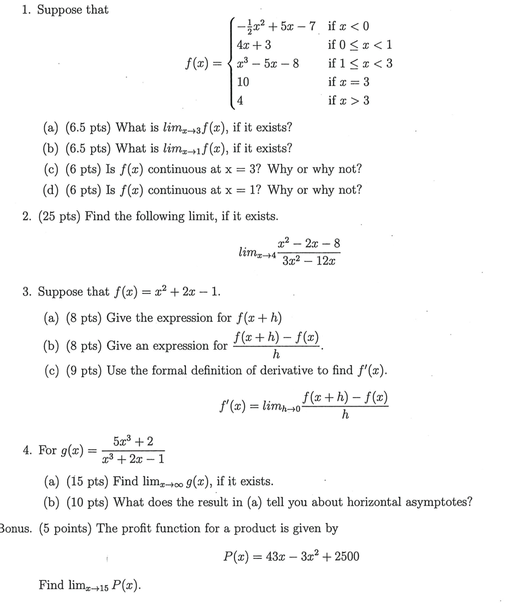 Solved 1 Suppose That ට V 8 3x2 5x 7 4x 3 F X Chegg Com