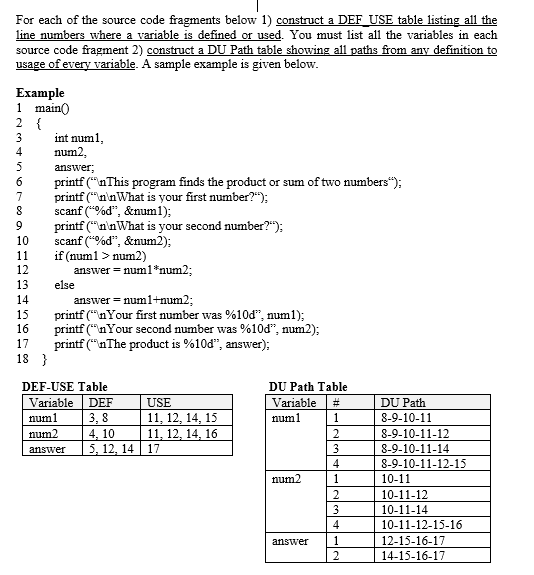 Solved For each of the source code fragments below 1) | Chegg.com