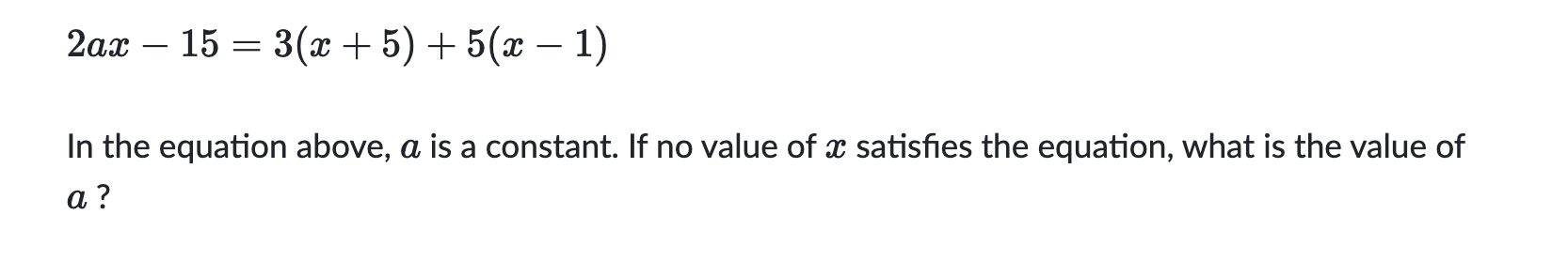 find the value of x if 3 5 x 15