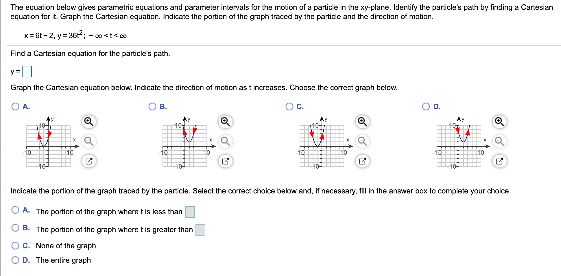 Solved The equation below gives parametric equations and