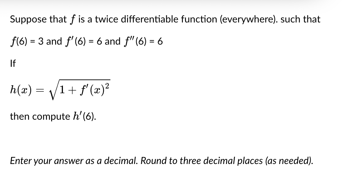 Solved Suppose that f is a twice differentiable function | Chegg.com