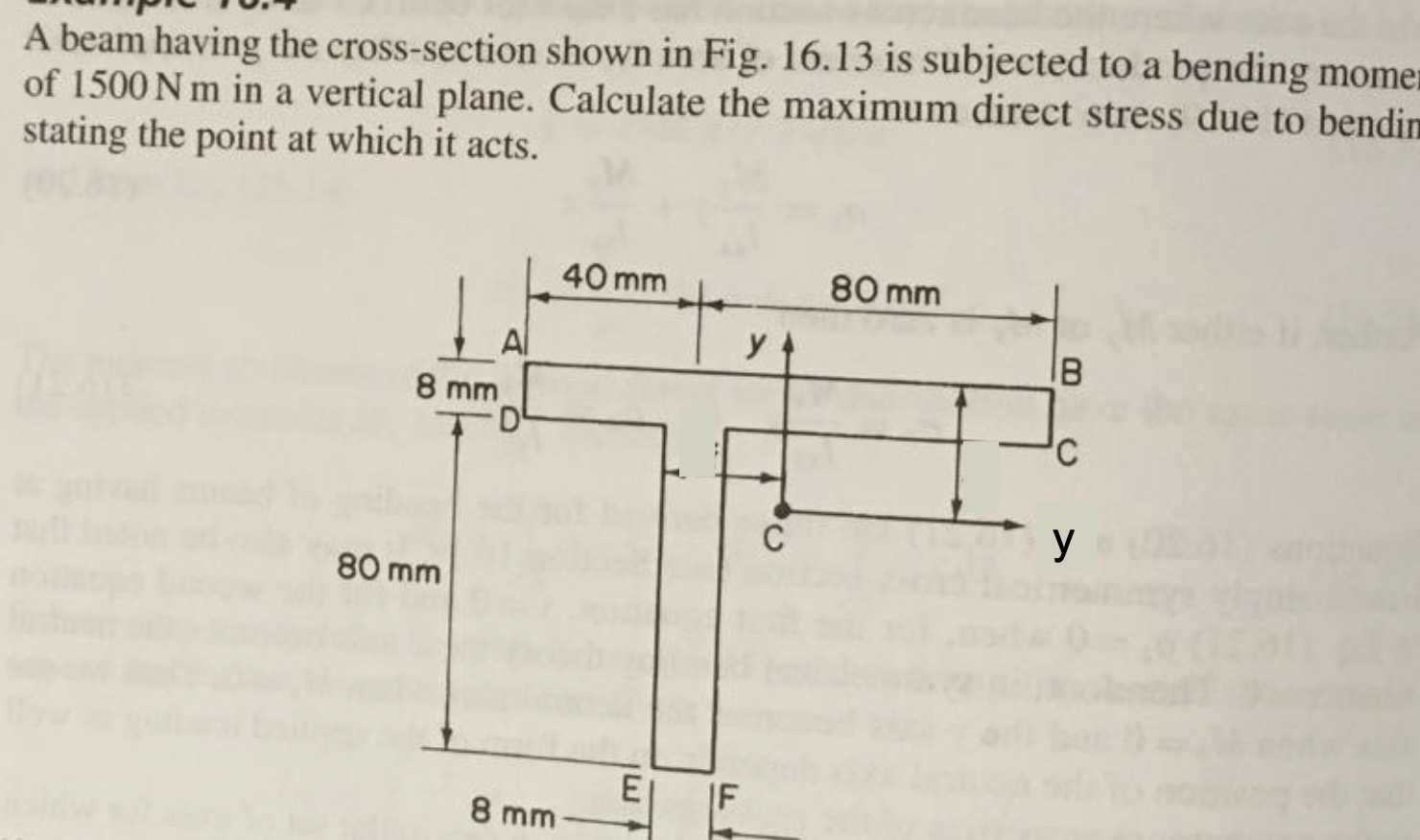 Solved A beam having the cross-section shown in Fig. 16.13 | Chegg.com