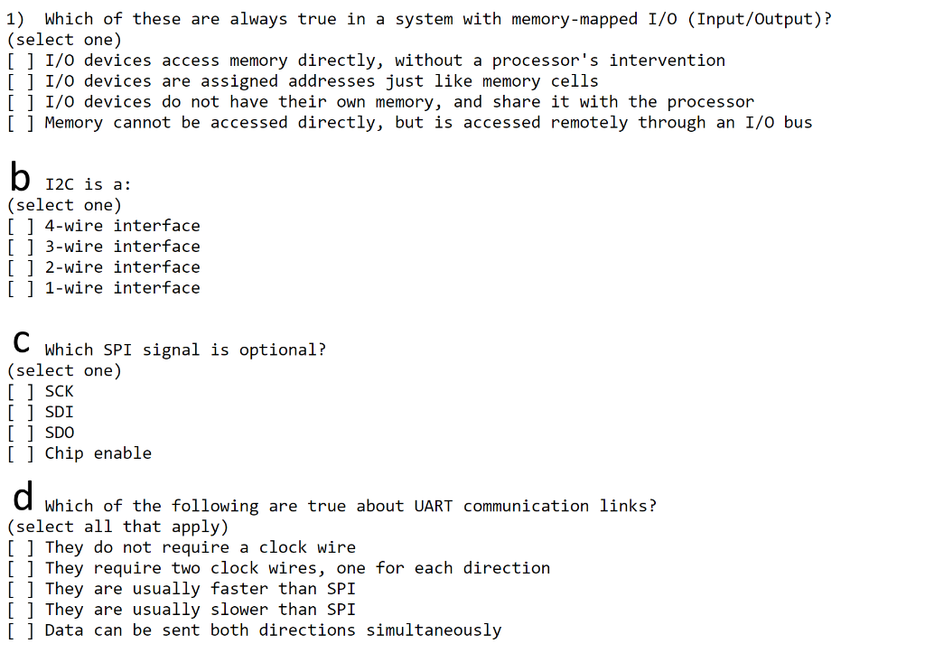 Solved 1) Which of these are always true in a system with