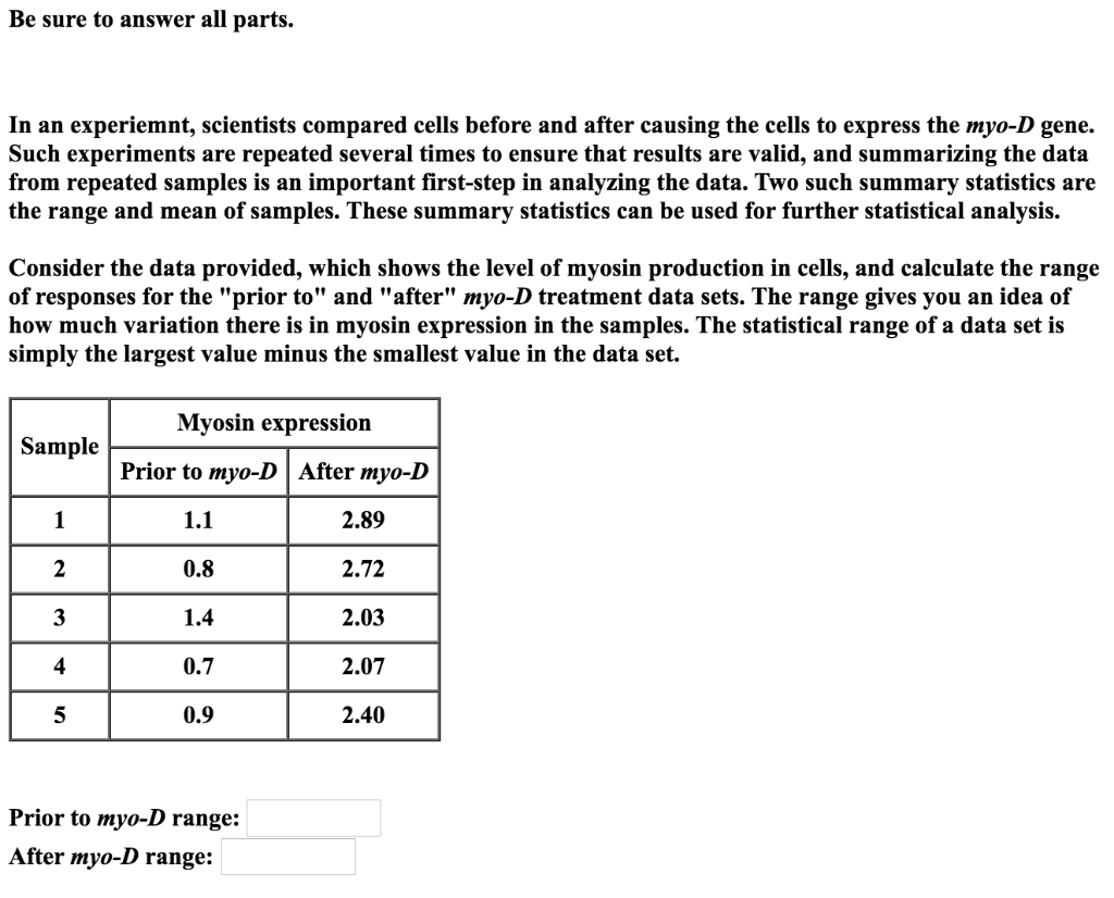 Solved Be sure to answer all parts. Consider the data | Chegg.com