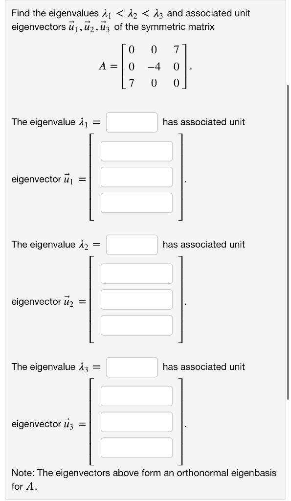 Solved Find the eigenvalues λ1