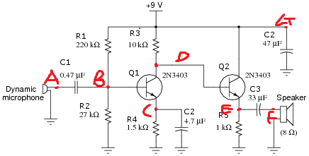 Solved (a) Find the voltage at each test point. (Suppose | Chegg.com