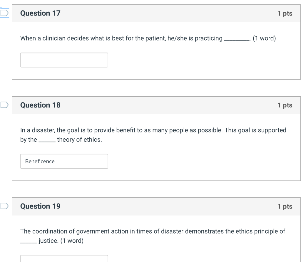 Solved Question 17 1 pts When a clinician decides what is | Chegg.com