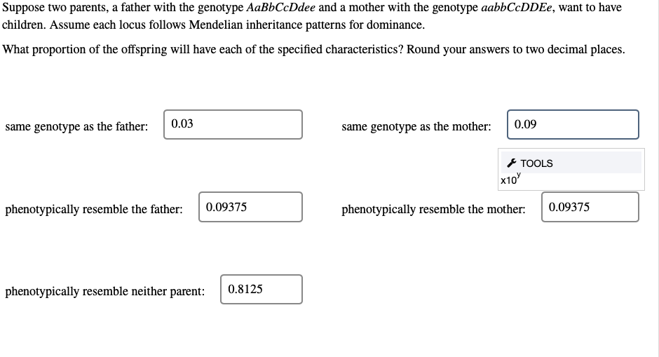 Solved Suppose Two Parents, A Father With The Genotype | Chegg.com