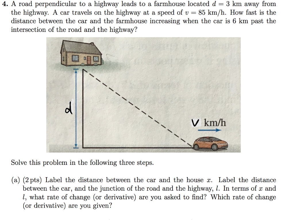 Solved 4. A Road Perpendicular To A Highway Leads To A | Chegg.com