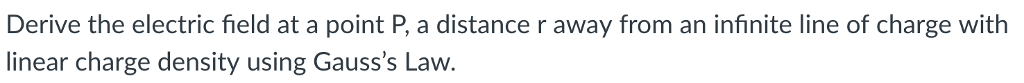 Solved Derive the electric field at a point P, a distance r | Chegg.com