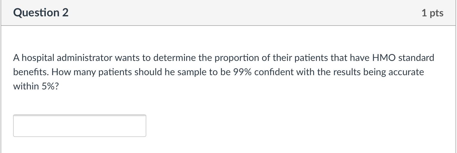 Solved Question 1 1 pts A researcher wants to estimate the | Chegg.com