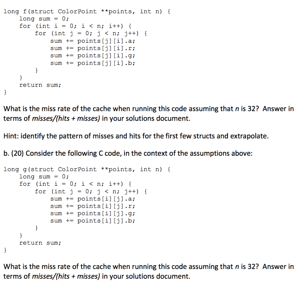 Long F Struct Colorpoint Points Int N Long S Chegg Com