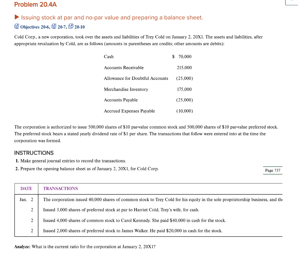 solved-problem-20-4a-issuing-stock-at-par-and-no-par-value-chegg