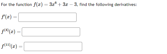 Solved For The Function F X 3x6 3x−3 Find The Following