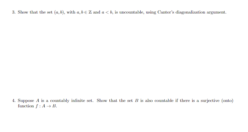 Solved 3. Show That The Set (a,b), With A,be Z And A | Chegg.com