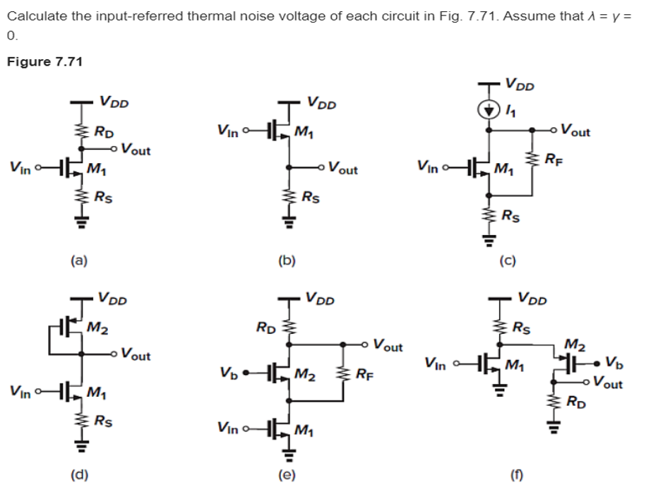 Calculate The Input-referred Thermal Noise Voltage Of | Chegg.com