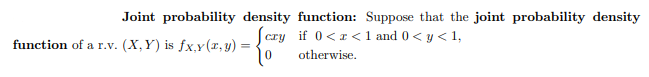 Solved Joint Probability Density Function: Suppose That The | Chegg.com