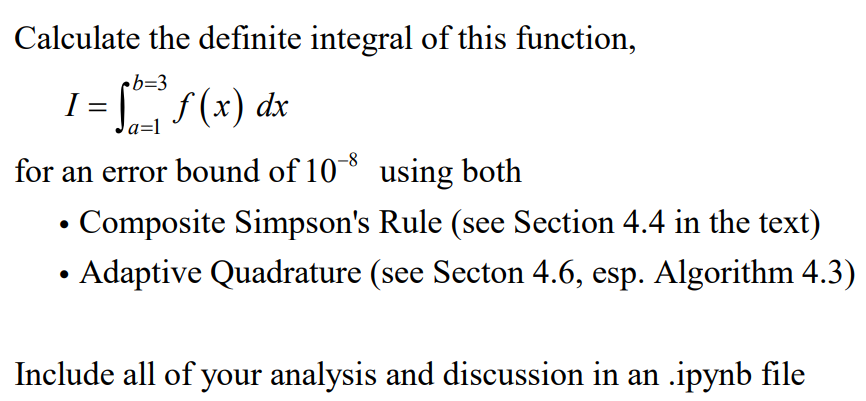 Calculate the definite integral of this function, 1=L | Chegg.com