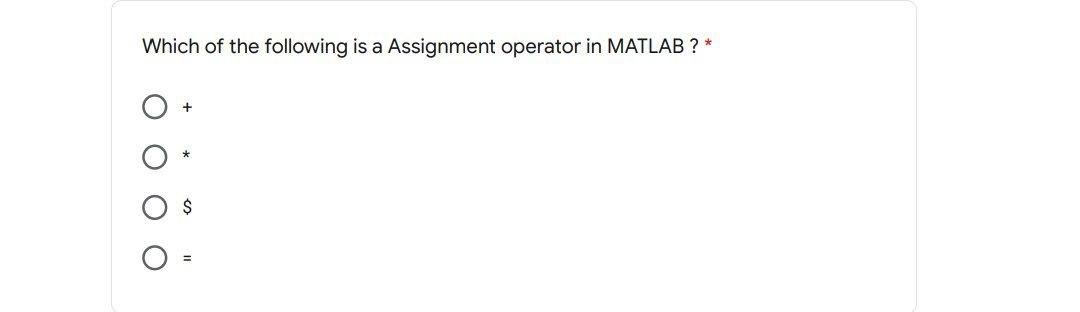 from the following which is an assignment operator mcq