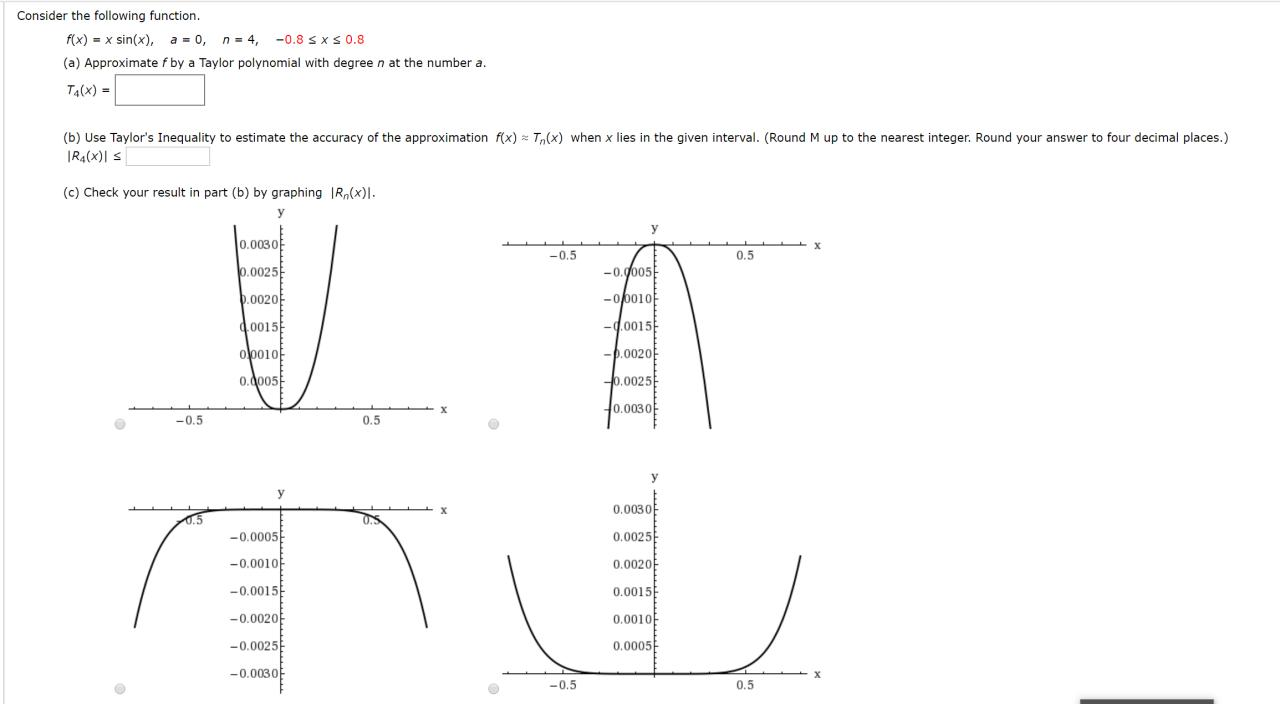 Solved Consider the following function. f(x) = x sin(x), a = | Chegg.com