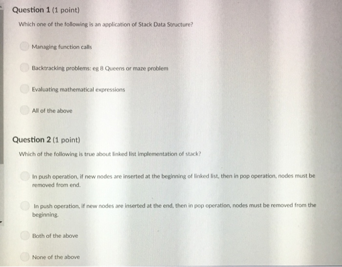 Solved Question 1 (1 point) Which one of the following is an | Chegg.com