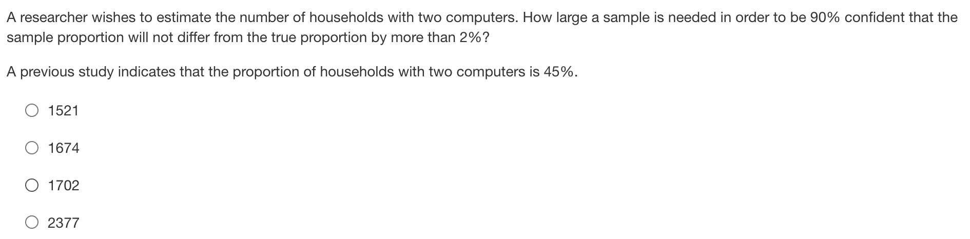 Solved A researcher wishes to estimate the number of | Chegg.com