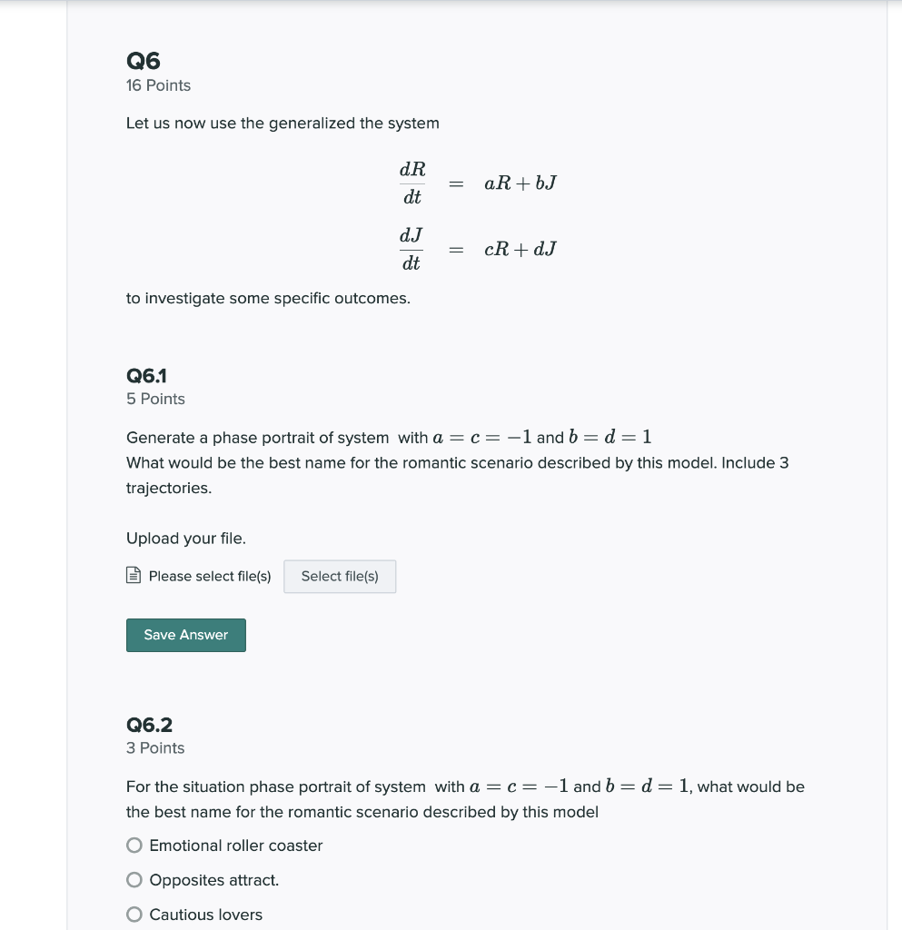 Solved Q6 16 Points Let us now use the generalized the | Chegg.com