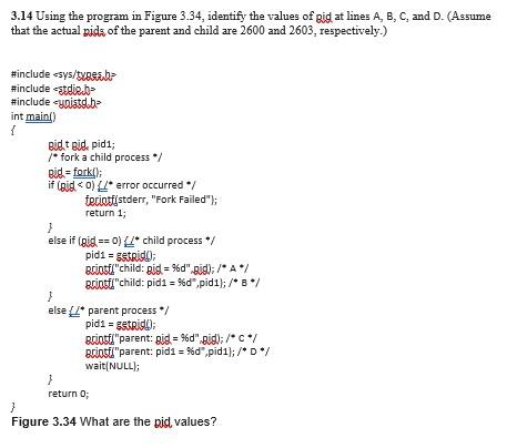 Solved Using the program in Figure 3.34, identify the values | Chegg.com