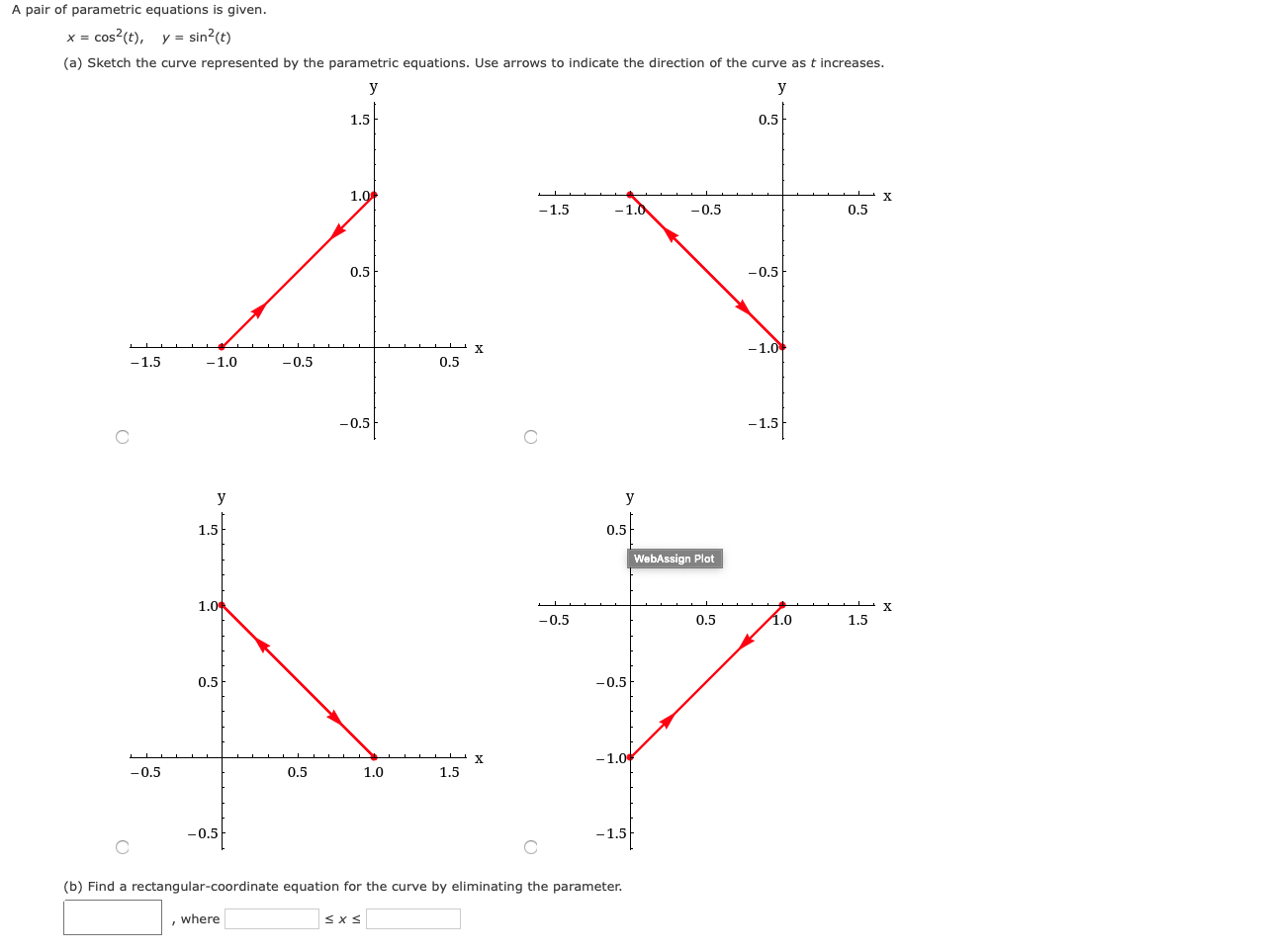 Solved A Pair Of Parametric Equations Is Given X 4t Y