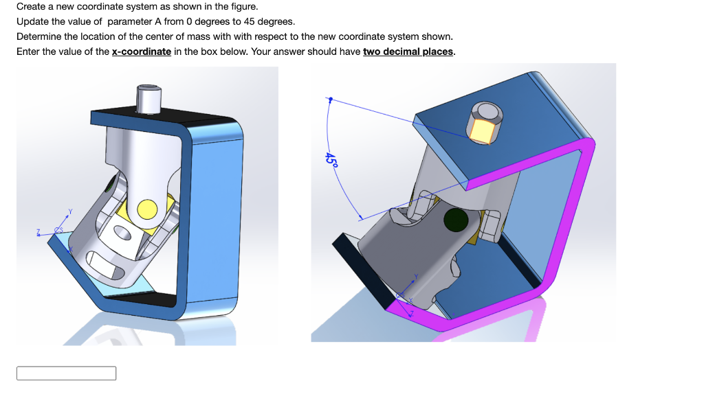 Solved Create a new coordinate system as shown in the | Chegg.com