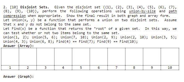 2 6 10 and 3 7 11 are disjoint sets