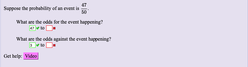 Solved 47 Suppose The Probability Of An Event Is What Are | Chegg.com